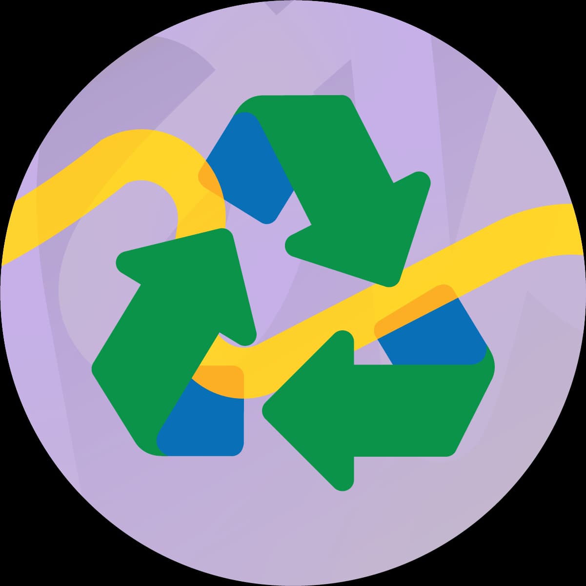 Green recycling logo