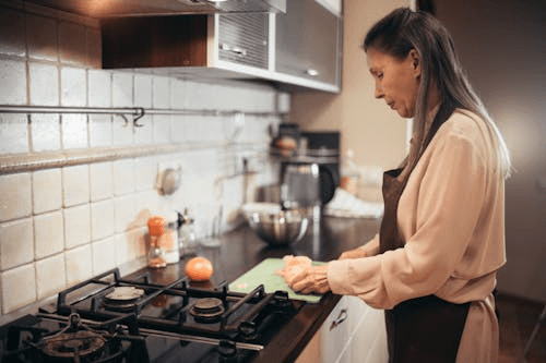 Woman cooking - menopause diet